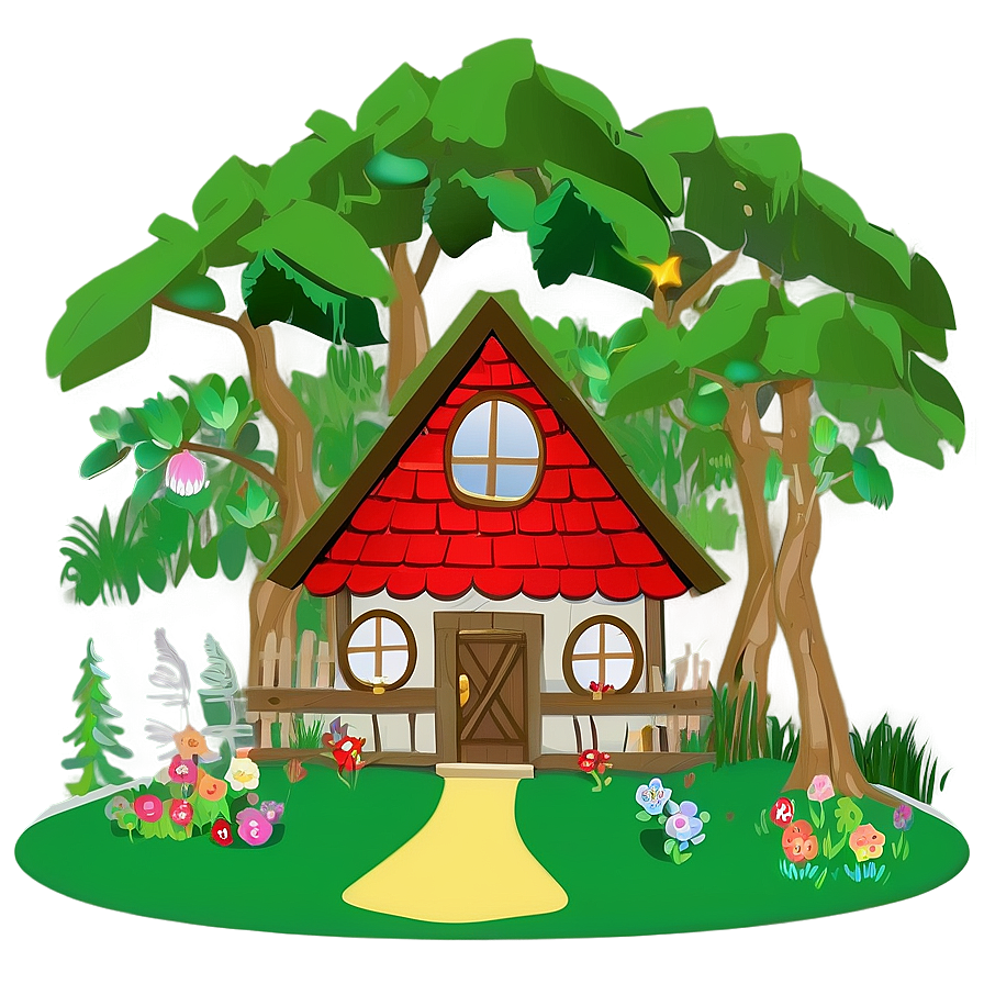 Masha's Forest House Scene Png Hje66