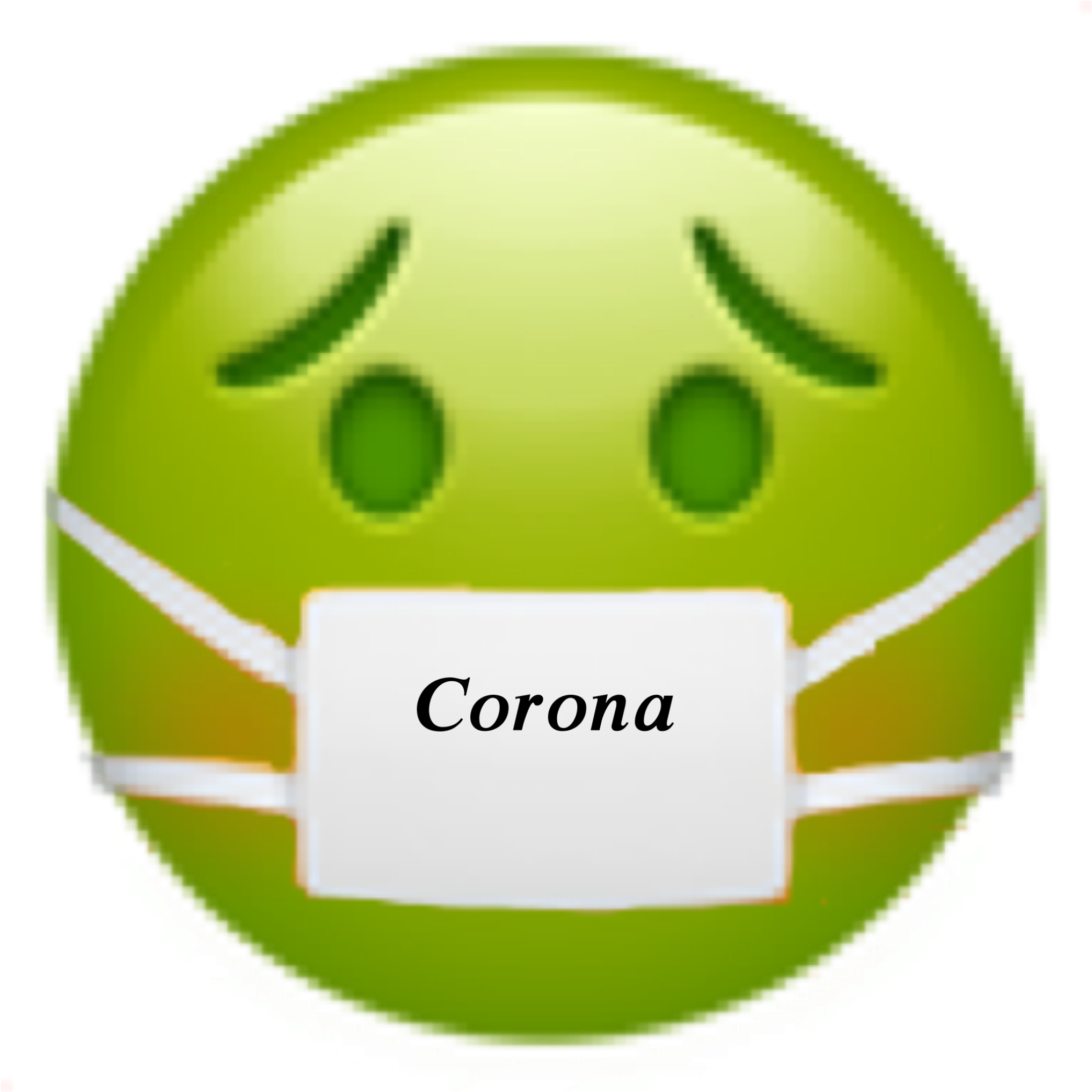 Masked Smiley Face Corona Emoji