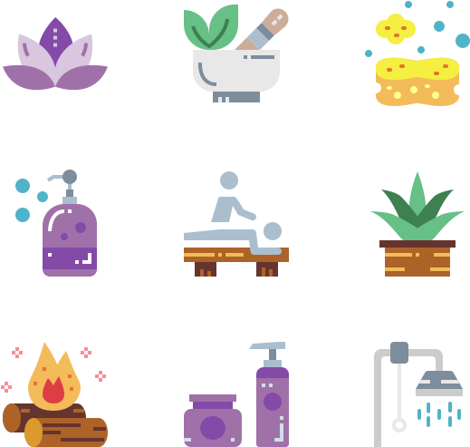 Massage Therapy Icons Set