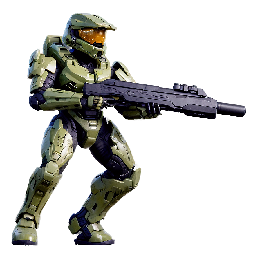 Master Chief Halo Action Pose Png Knn29