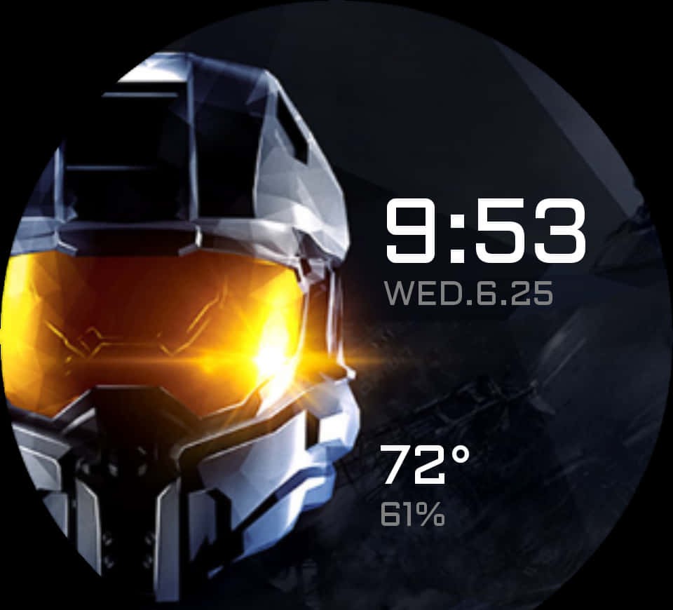 Master Chief Helmet Clock Interface