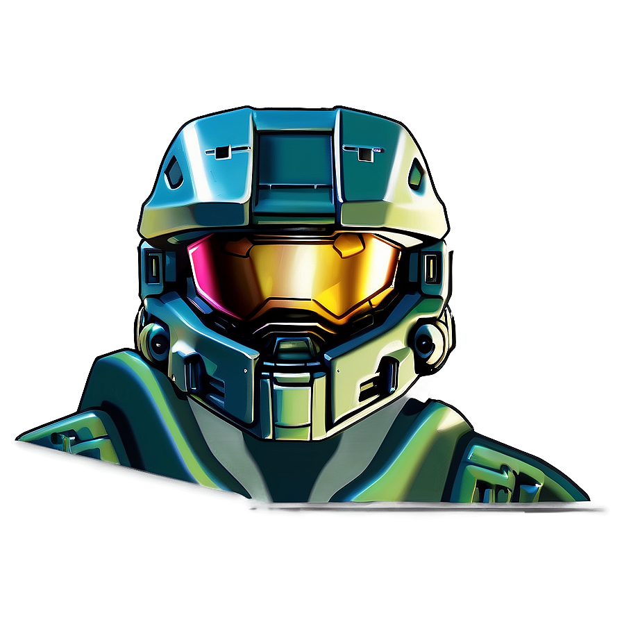 Master Chief Helmet Futuristic Png 6