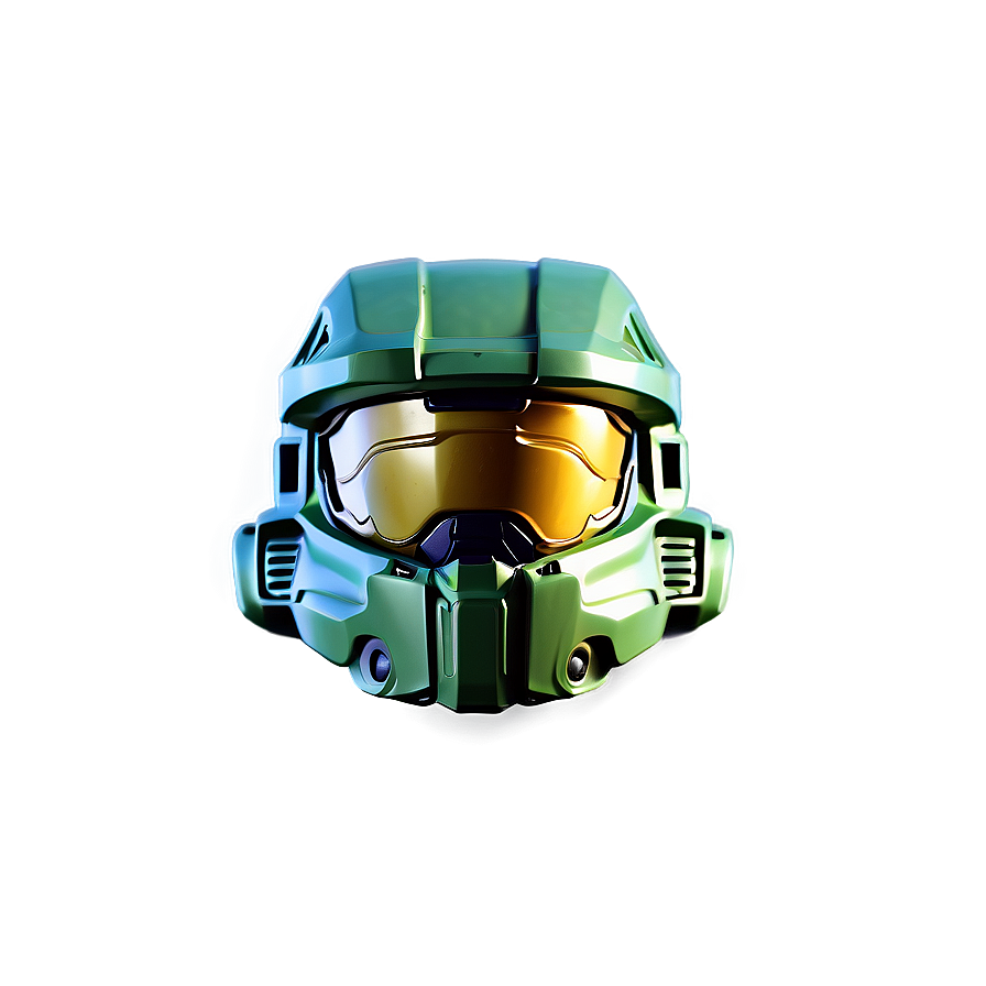 Master Chief Helmet Metallic Png Rwn