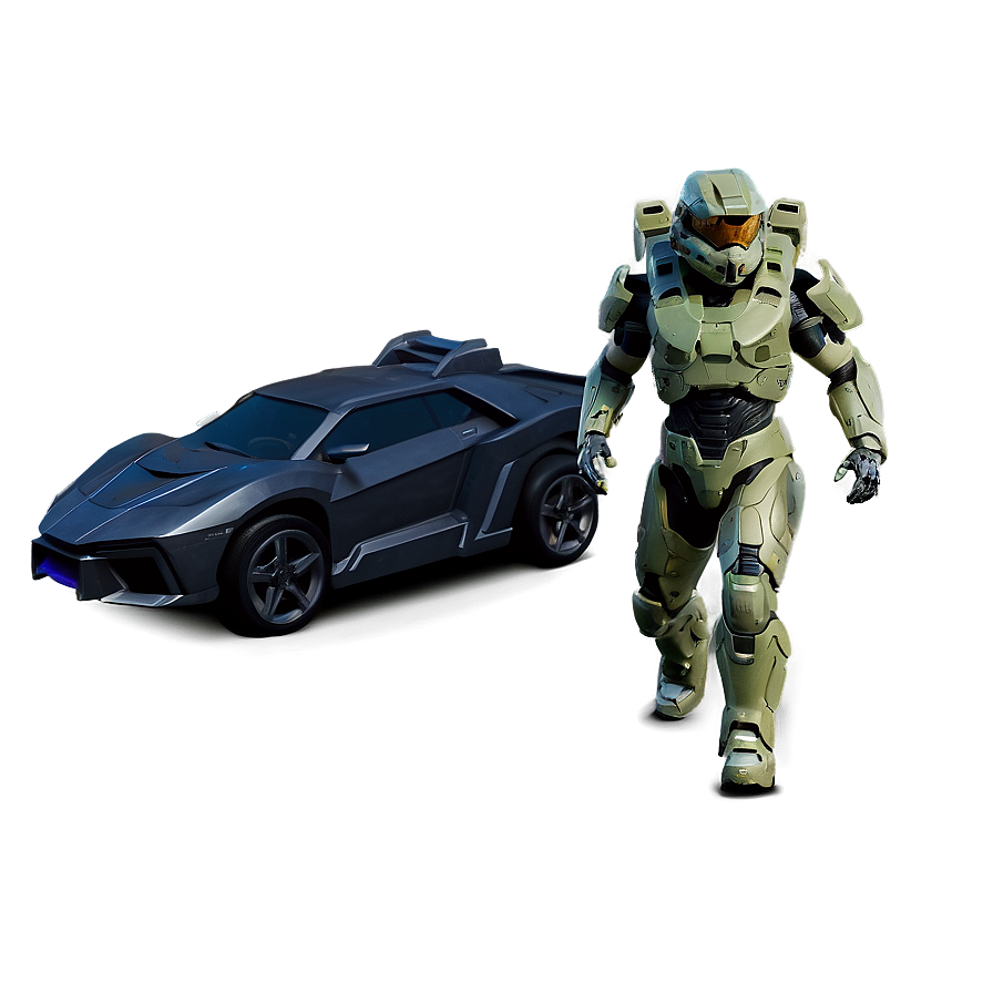 Master Chief With Ghost Vehicle Png 36