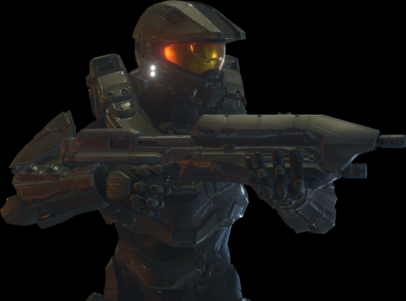 Master Chief With Weapon