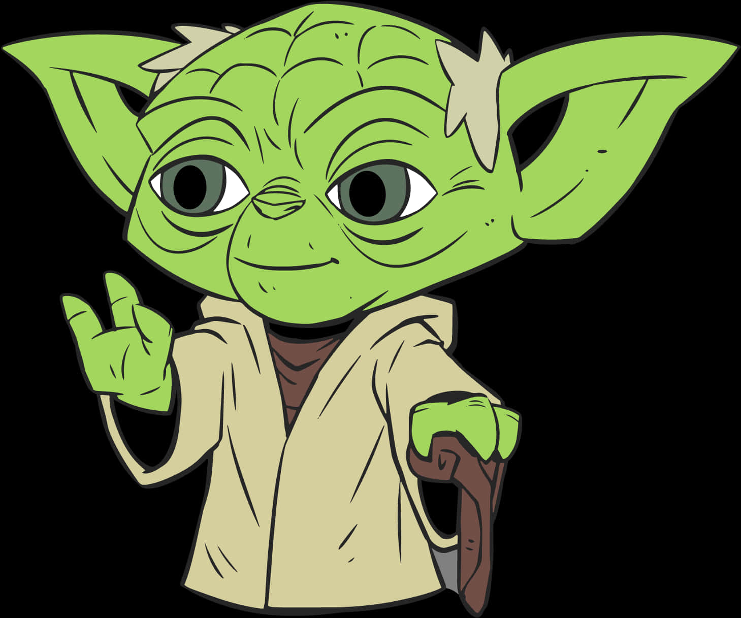 Master Yoda Cartoon Illustration