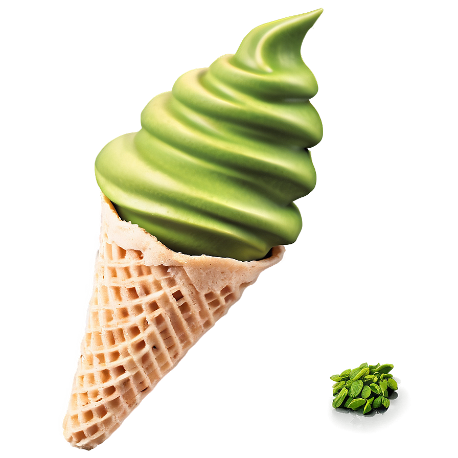 Matcha Waffle Cone Png Caa