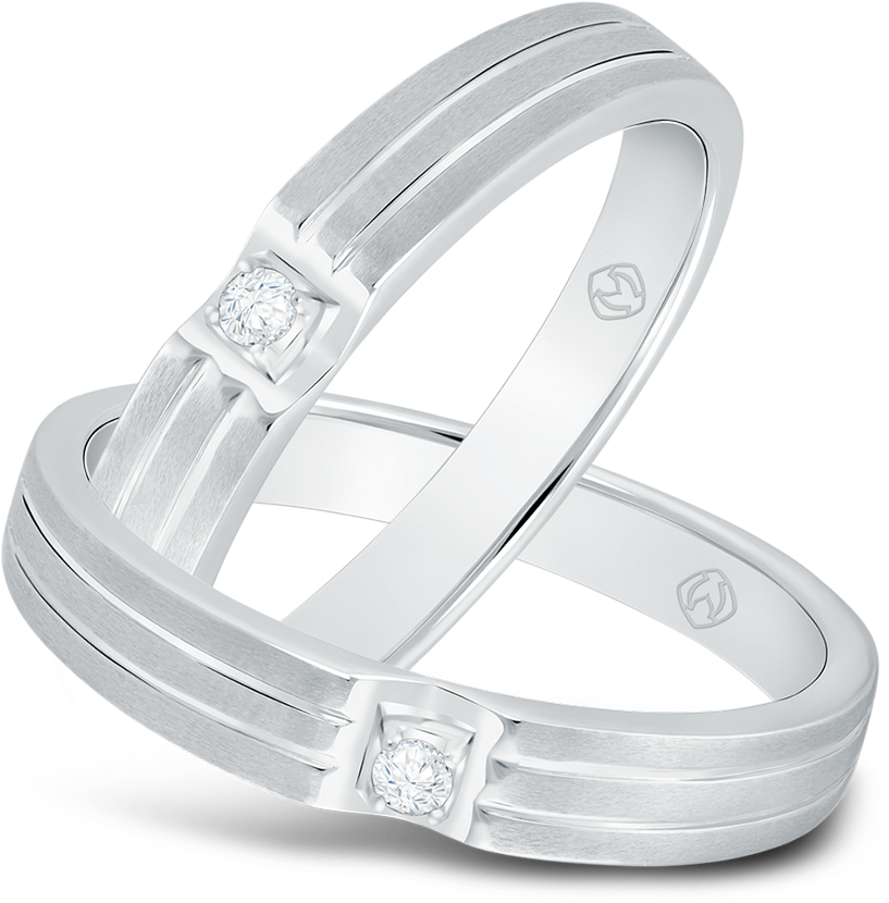 Matching Couple Wedding Bands Silver