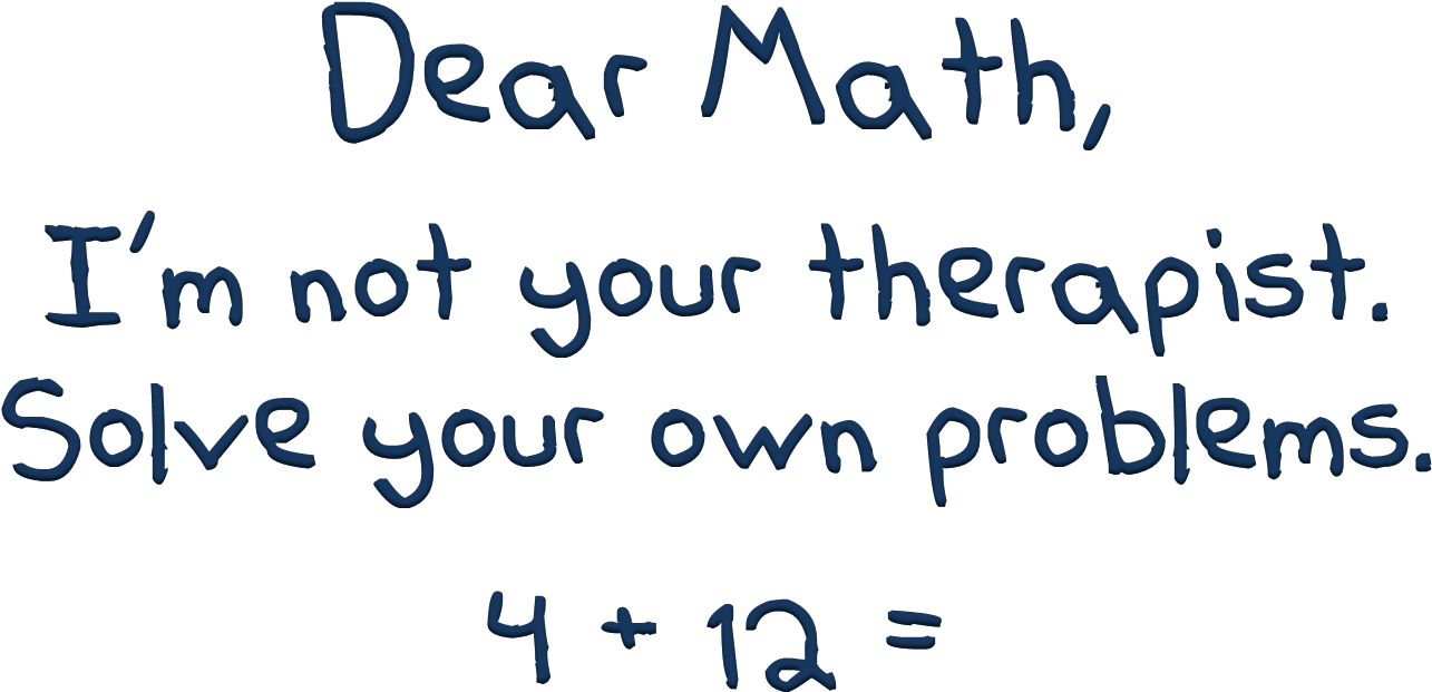 Math Therapy Joke Image