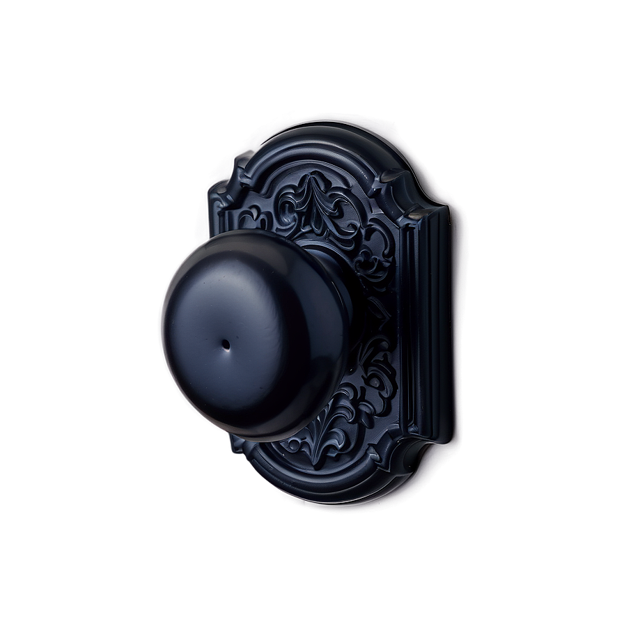 Matte Black Doorknob Png 7