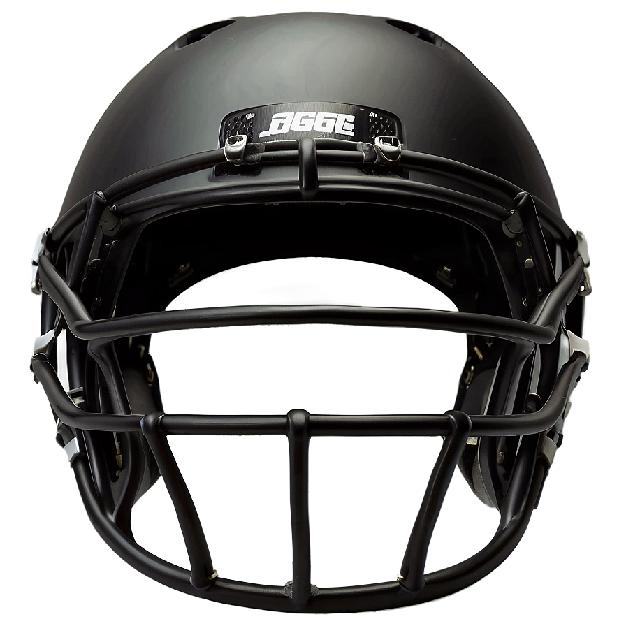 Matte Black Football Helmet Png 4