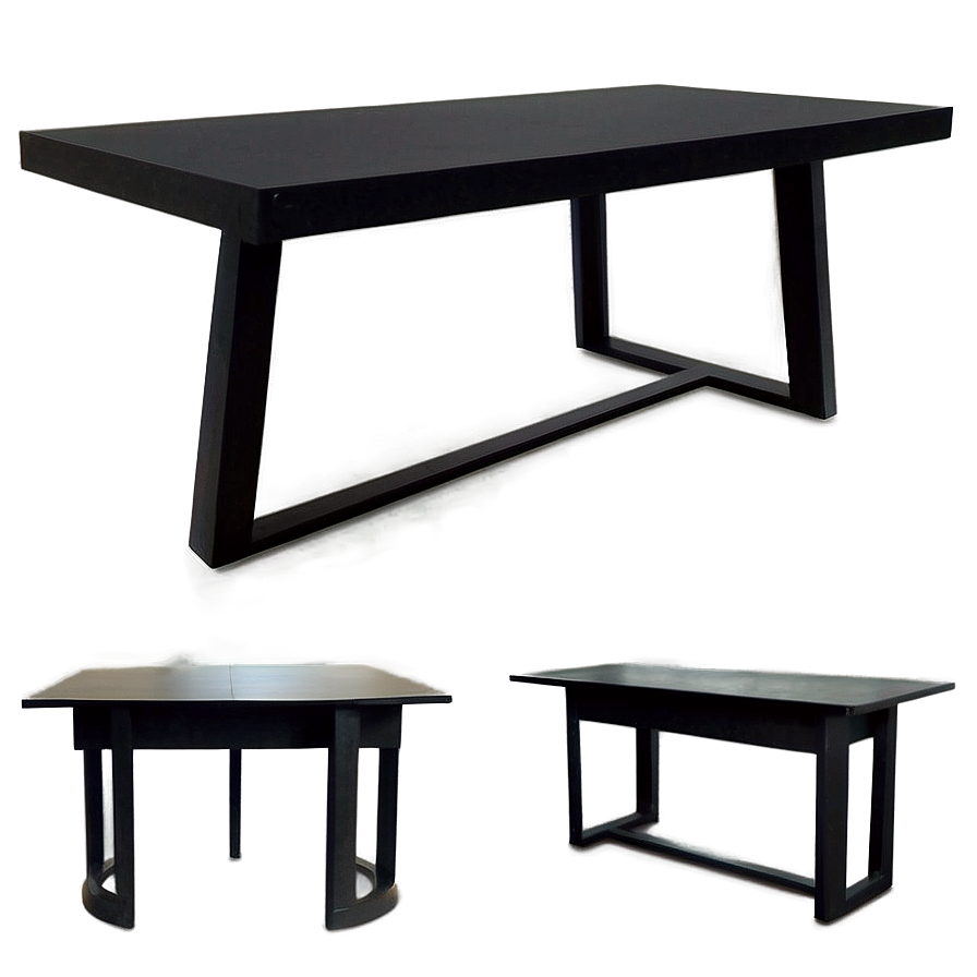 Matte Black Office Table Png Dkw53