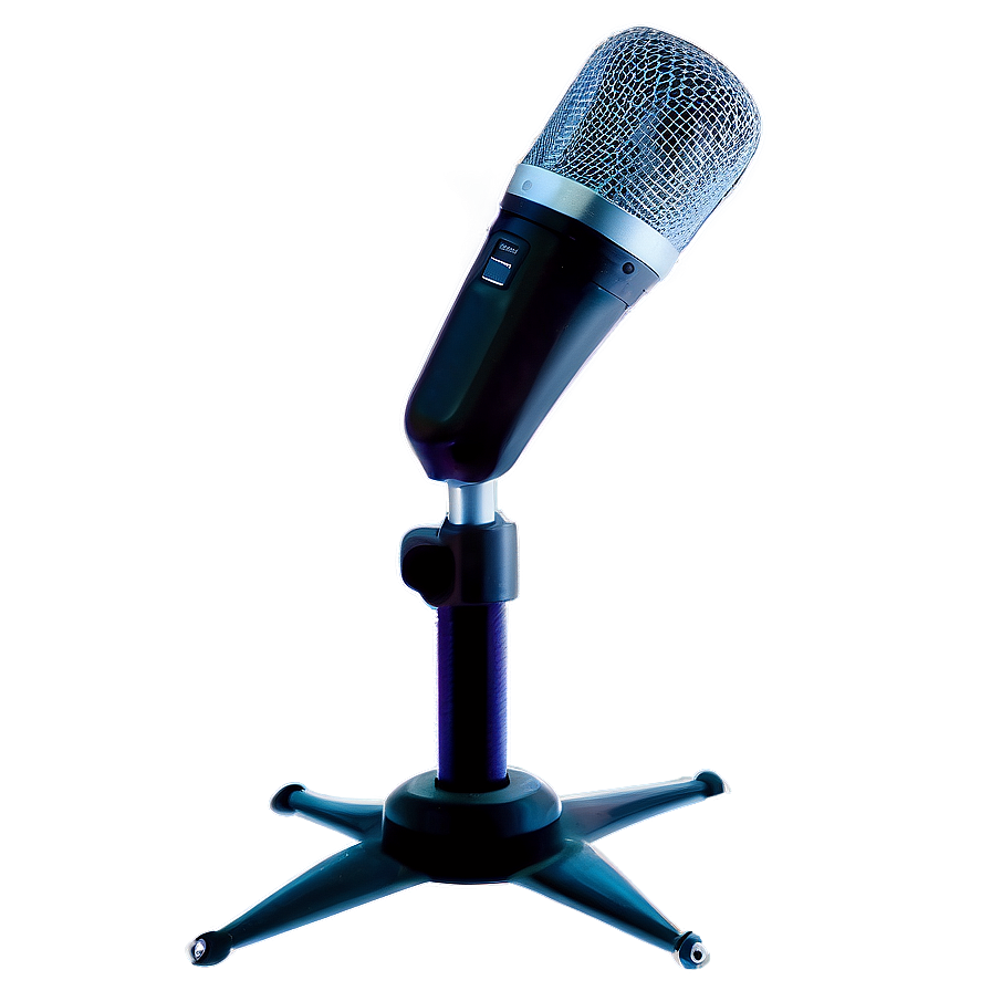 Matte Finish Microphone On Stand Png 71