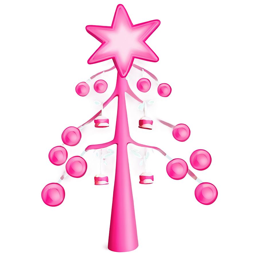 Matte Pink Christmas Tree Png Vfe97