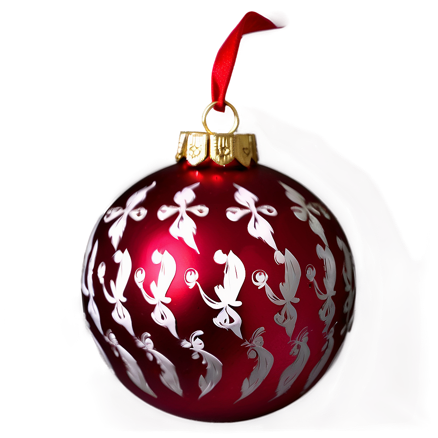 Matte Red Ornament Png Jel14