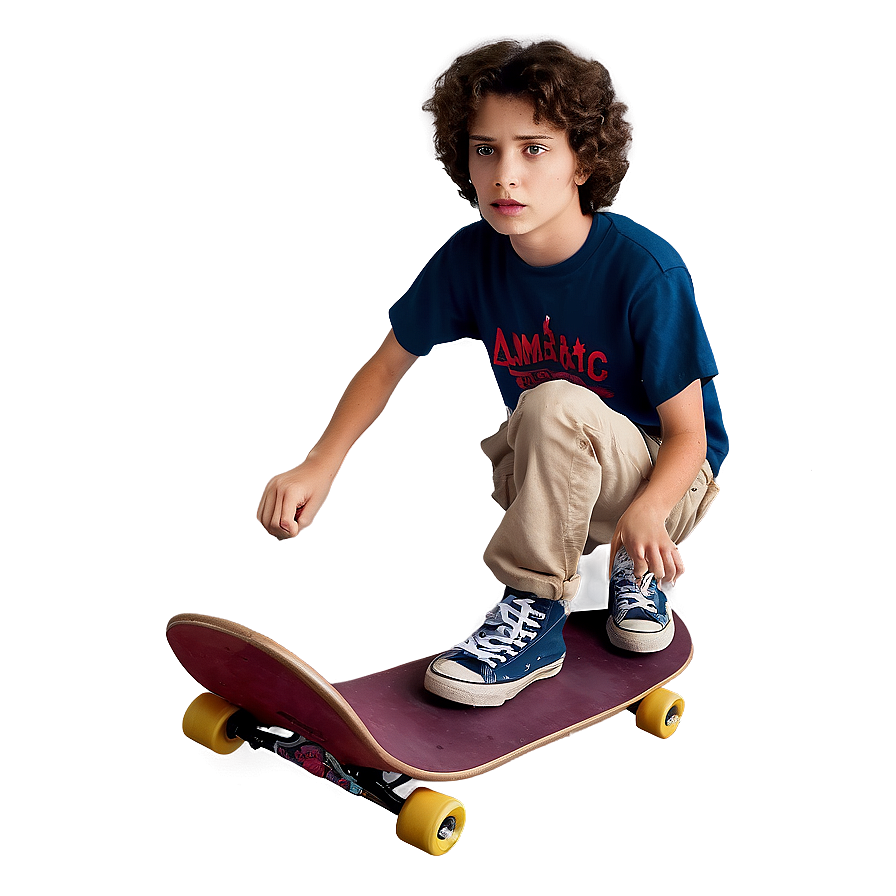 Max Skateboarding Stranger Things Png 05212024