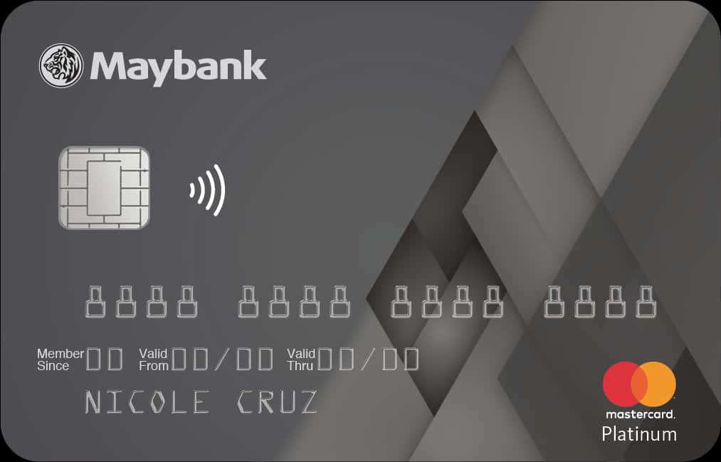 Maybank Platinum Mastercard Design