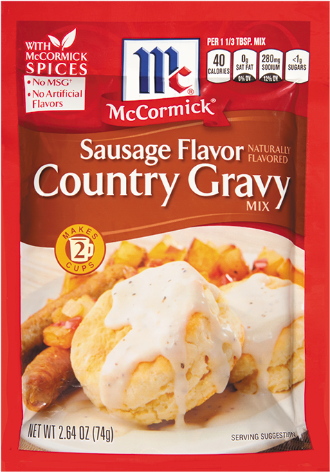 Mc Cormick Sausage Flavor Country Gravy Mix Package