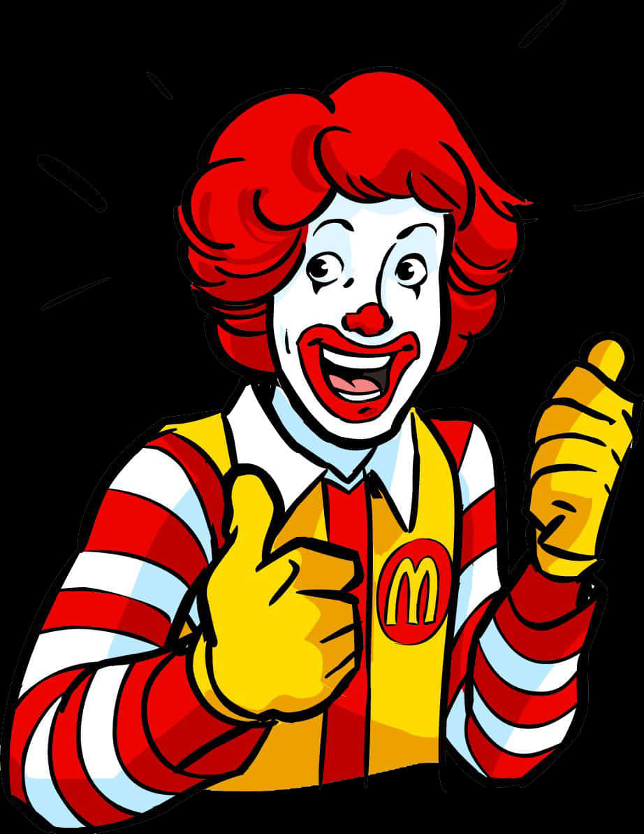 Mc Donalds Clown Character Thumbs Up