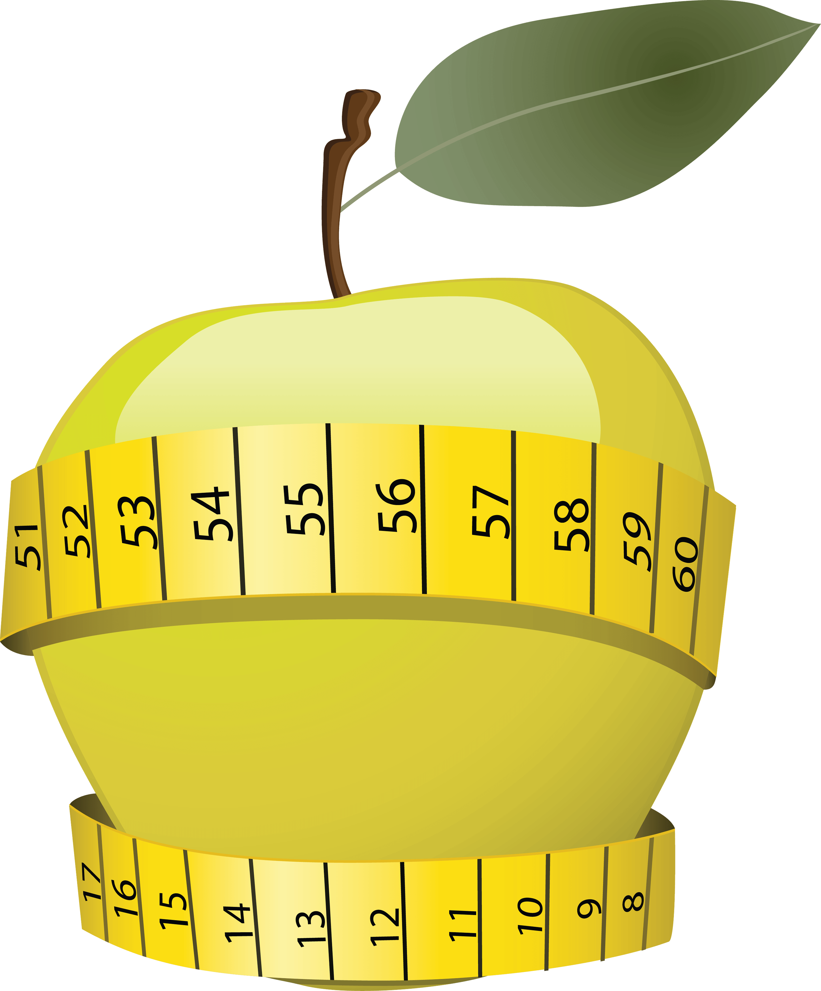 Measured Apple Diet Concept