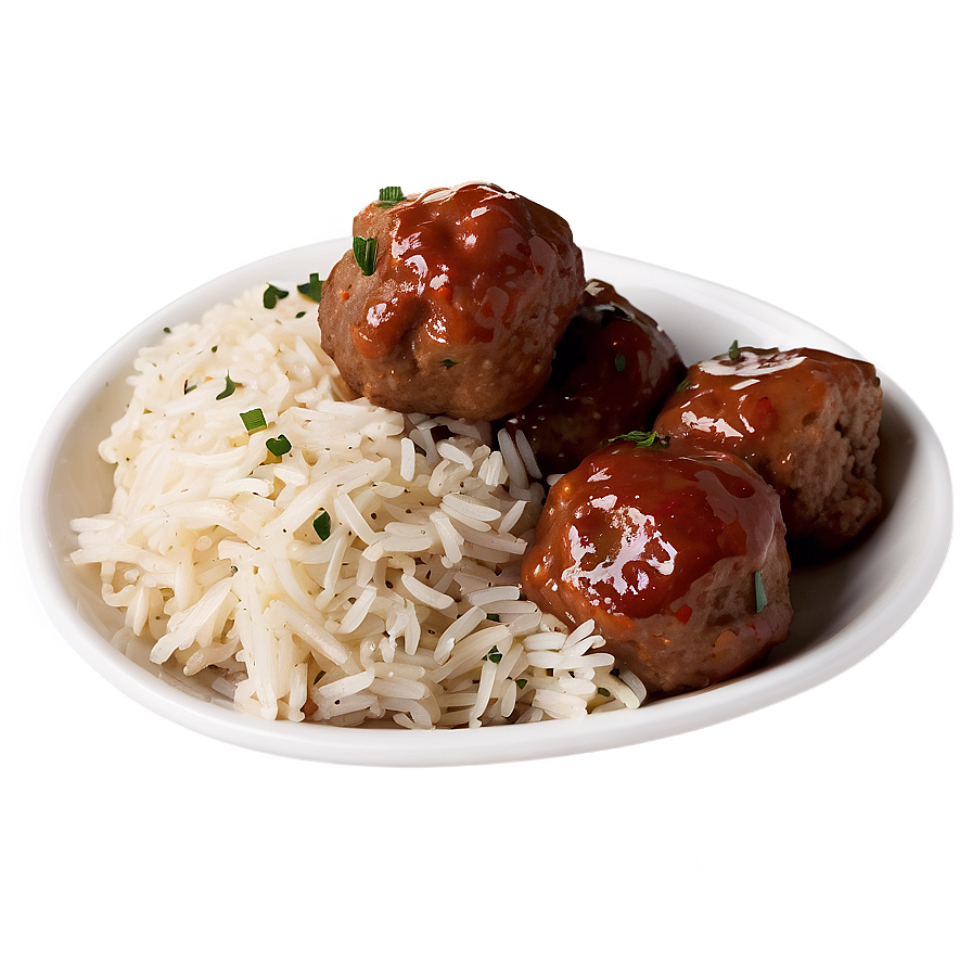 Meatball And Rice Combo Png 06242024