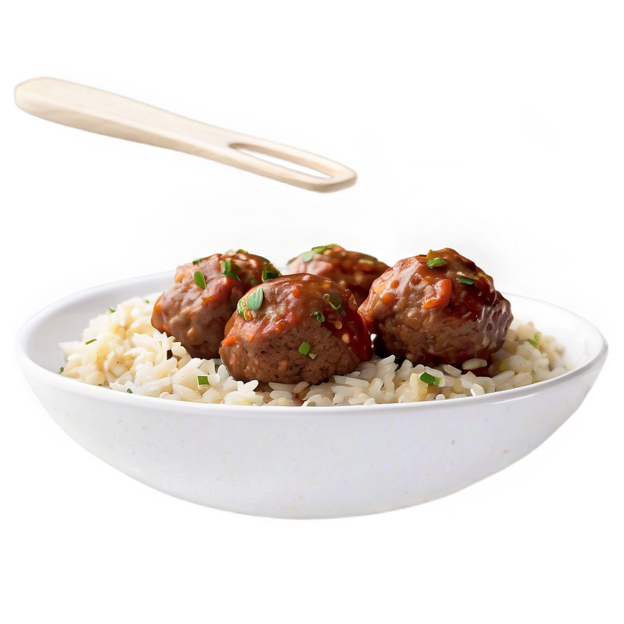 Meatball And Rice Combo Png Ish