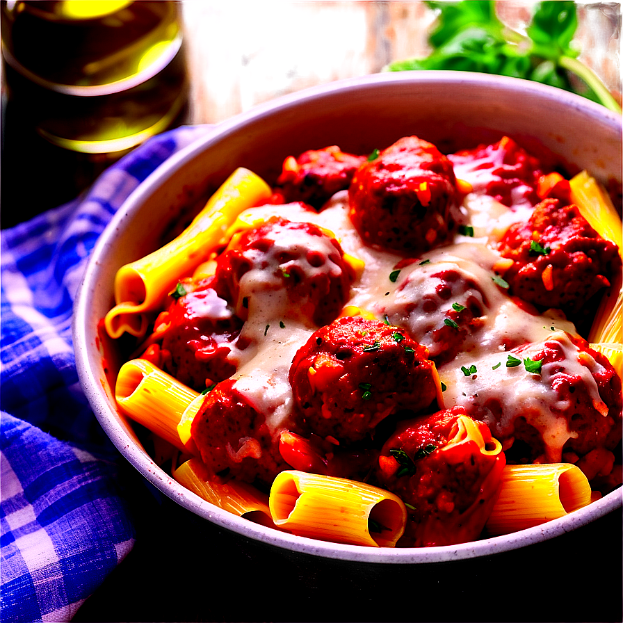 Meatball Pasta Bake Png Hhm