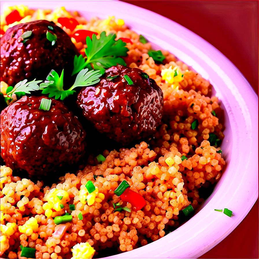 Meatball With Couscous Png 06242024