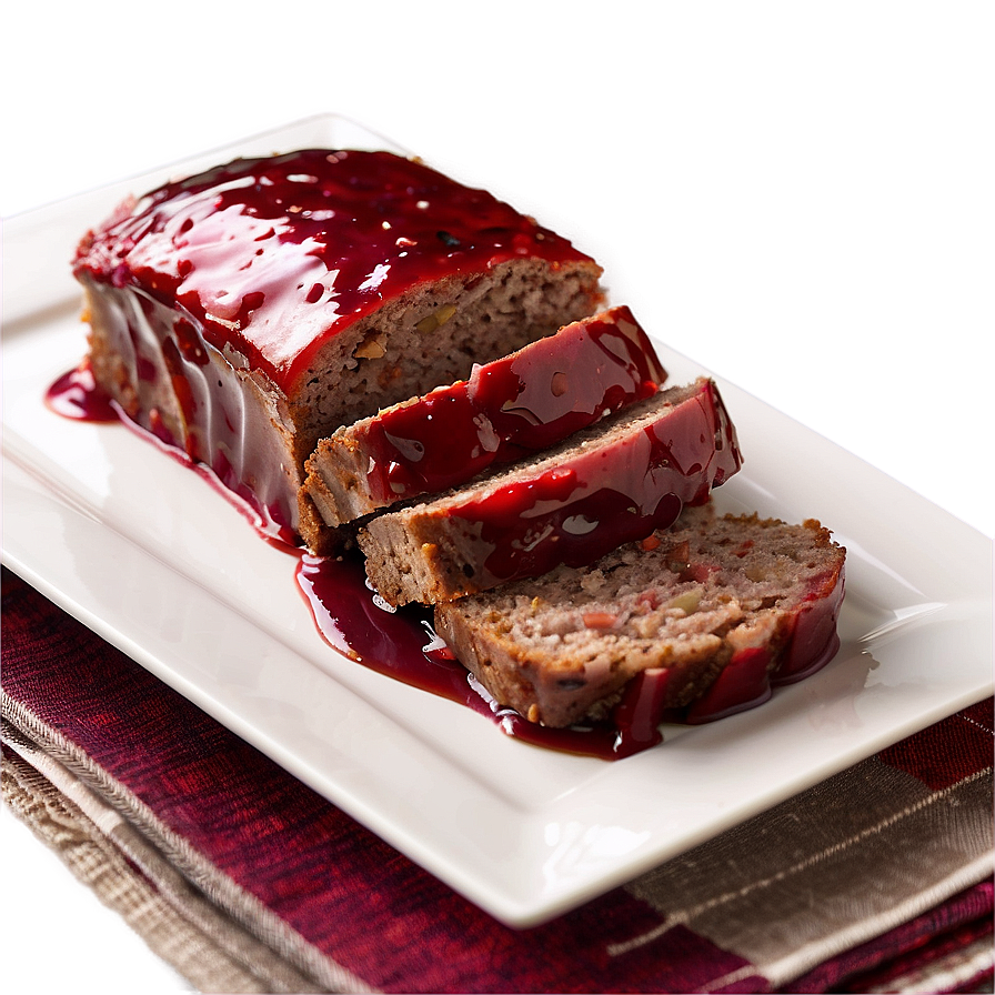 Meatloaf With Red Wine Glaze Png Qgr