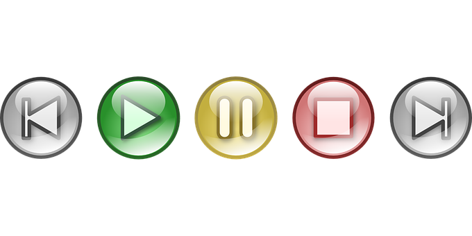 Media Playback Buttons Set