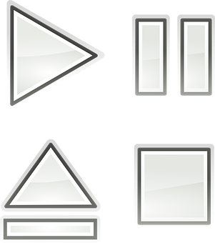 Media Player Buttons Vector