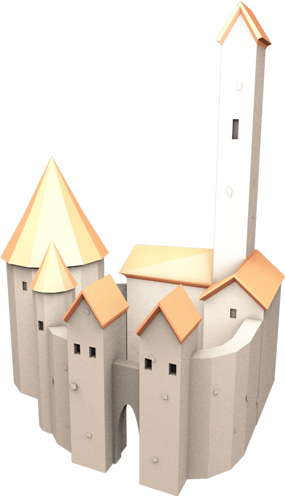 Medieval Castle3 D Model