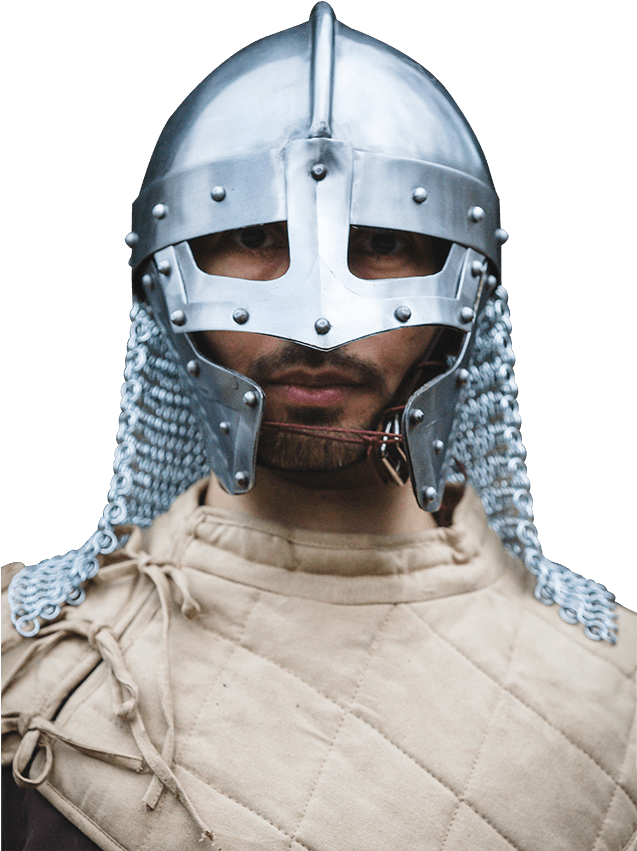 Medieval Knight Helmet Portrait