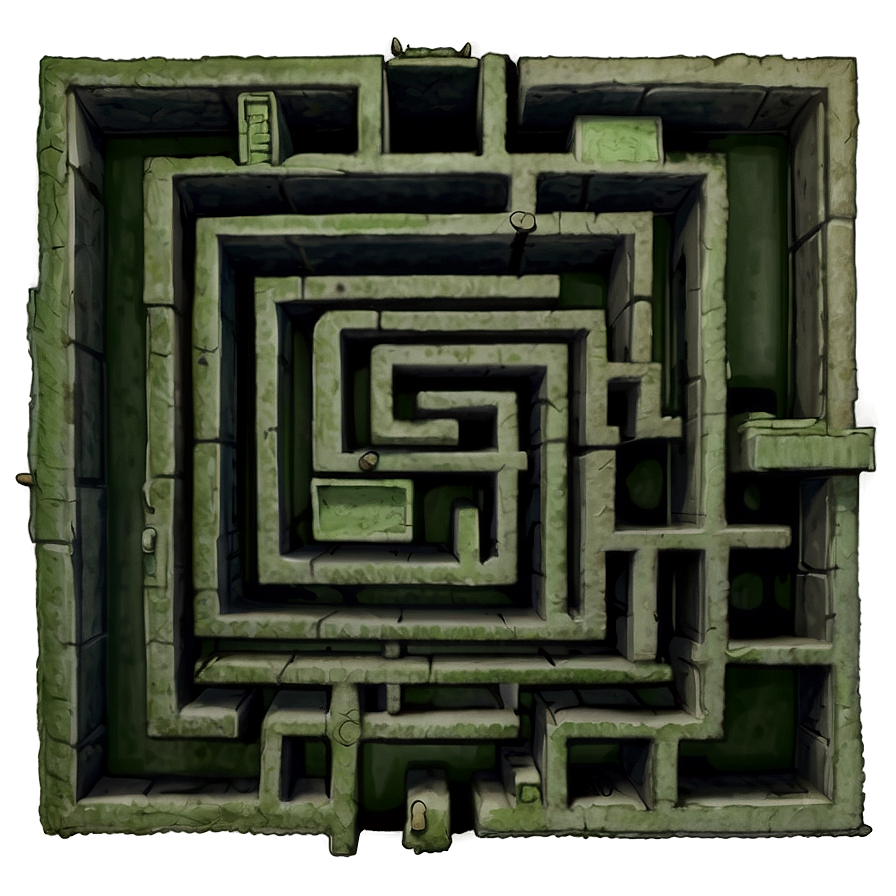 Medieval Labyrinth Drawing Png 14