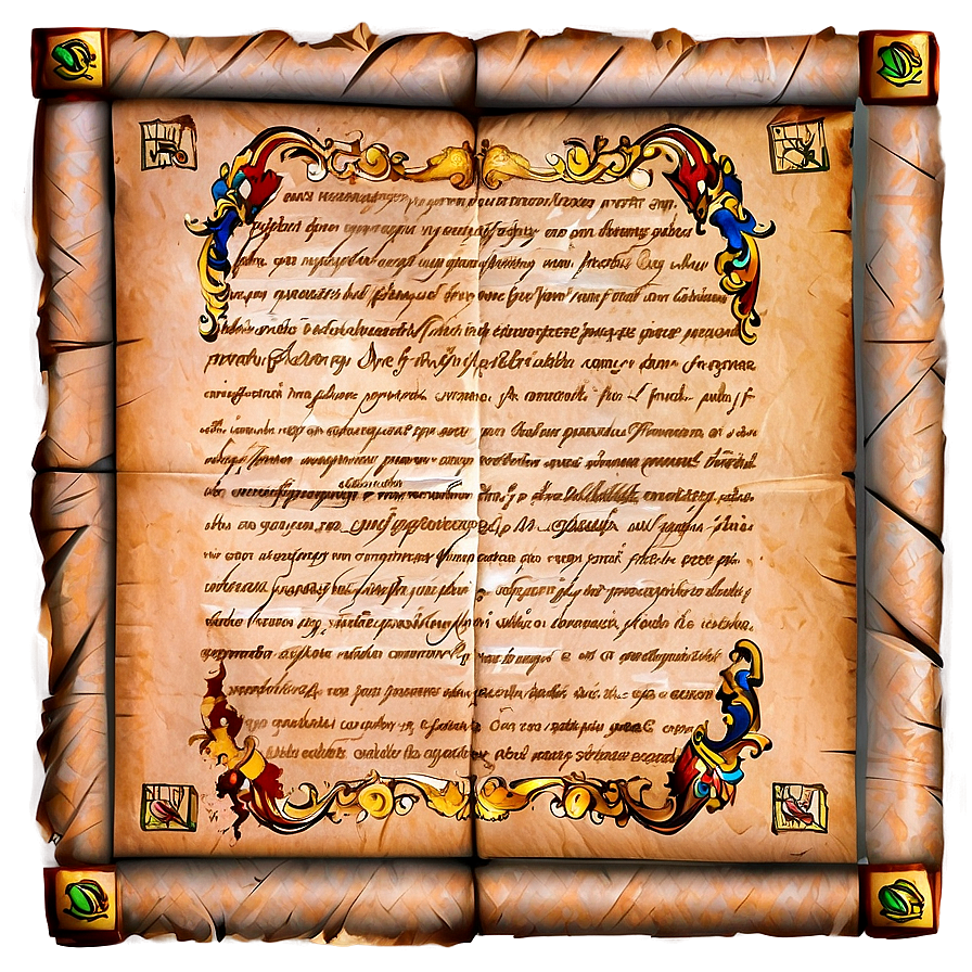 Medieval Parchment Paper Png Fiq2