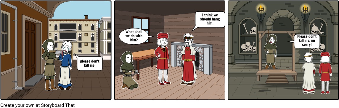 Medieval Trial Storyboard