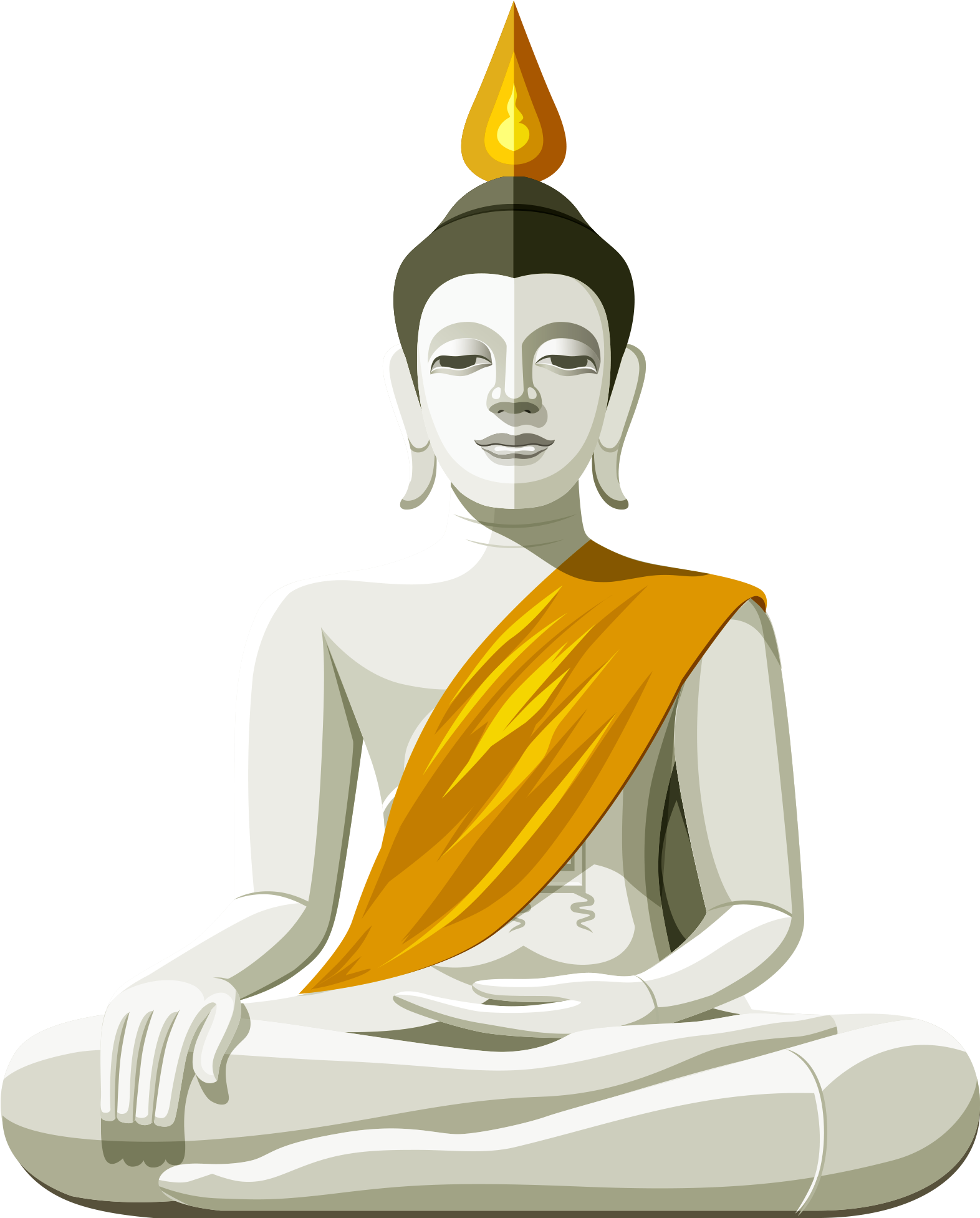 Meditating Buddha Flame Halo