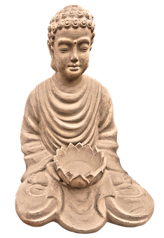 Meditating Buddha Statuewith Lotus