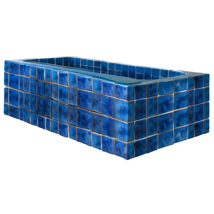 Mediterranean Blue Tile Tub Png 06282024