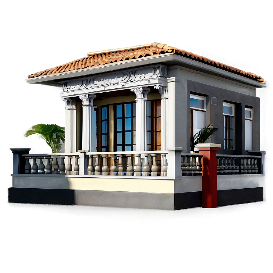 Mediterranean Mansion Facade Png Fkx