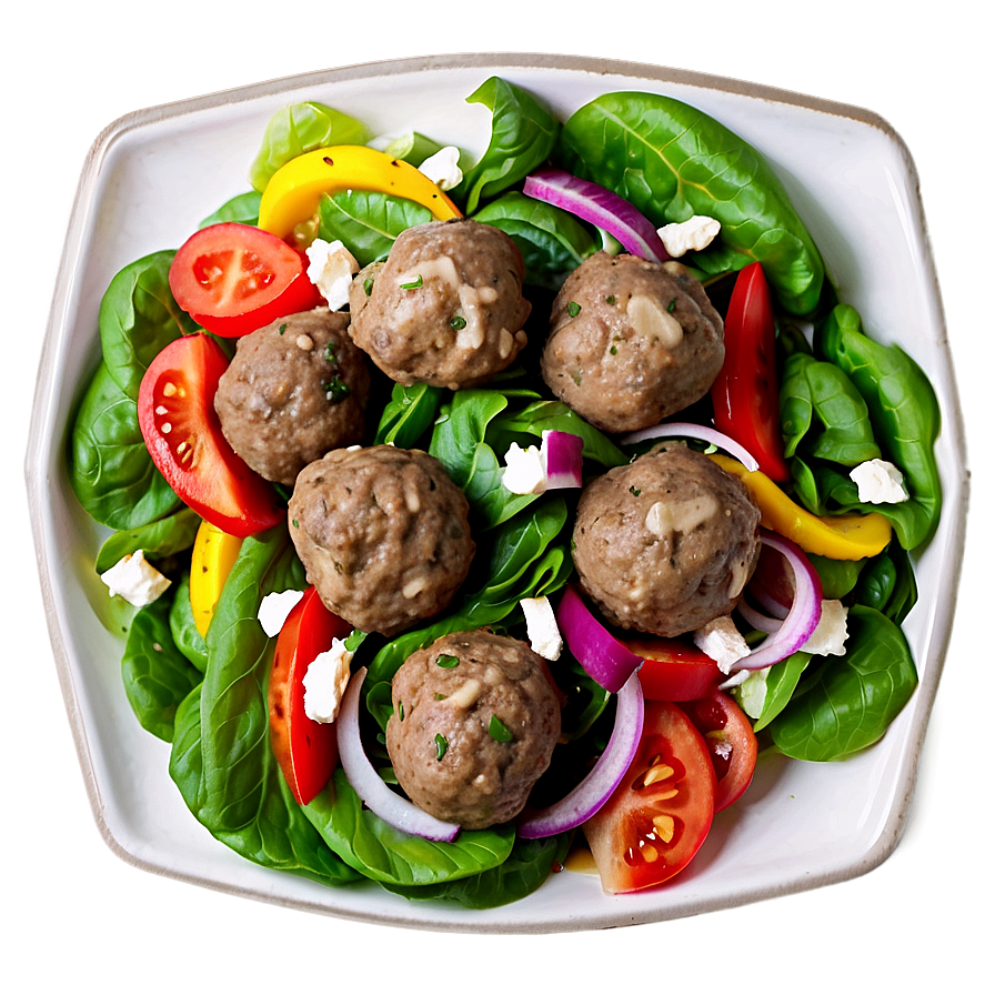 Mediterranean Meatball Salad Png Njr65