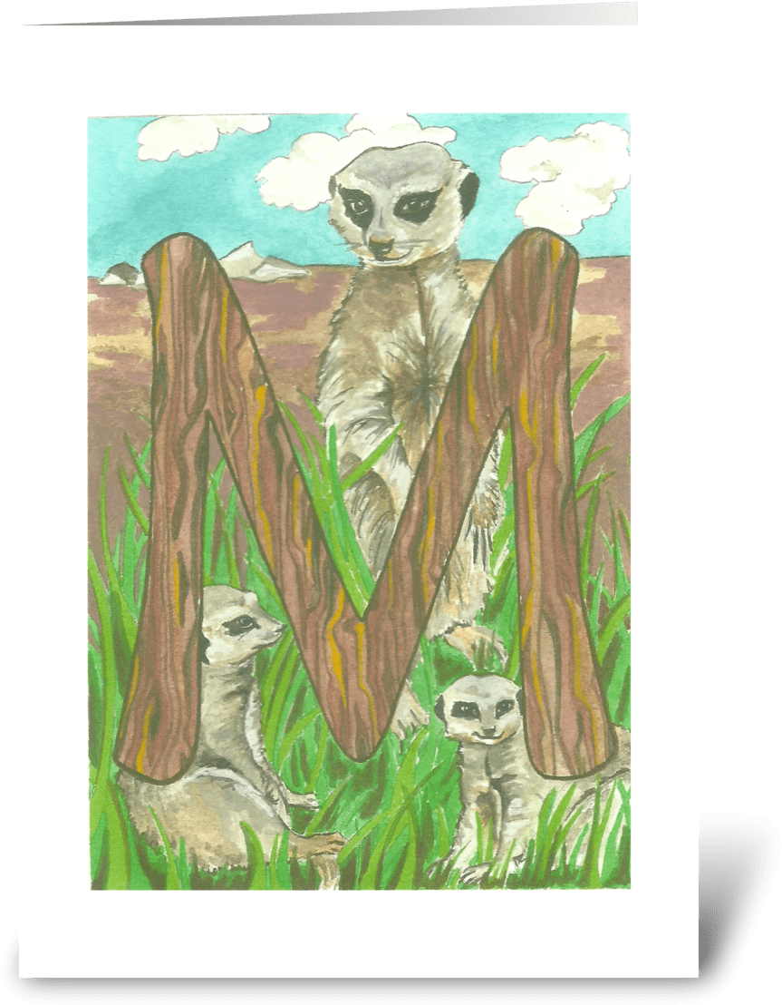 Meerkat Family Illustration