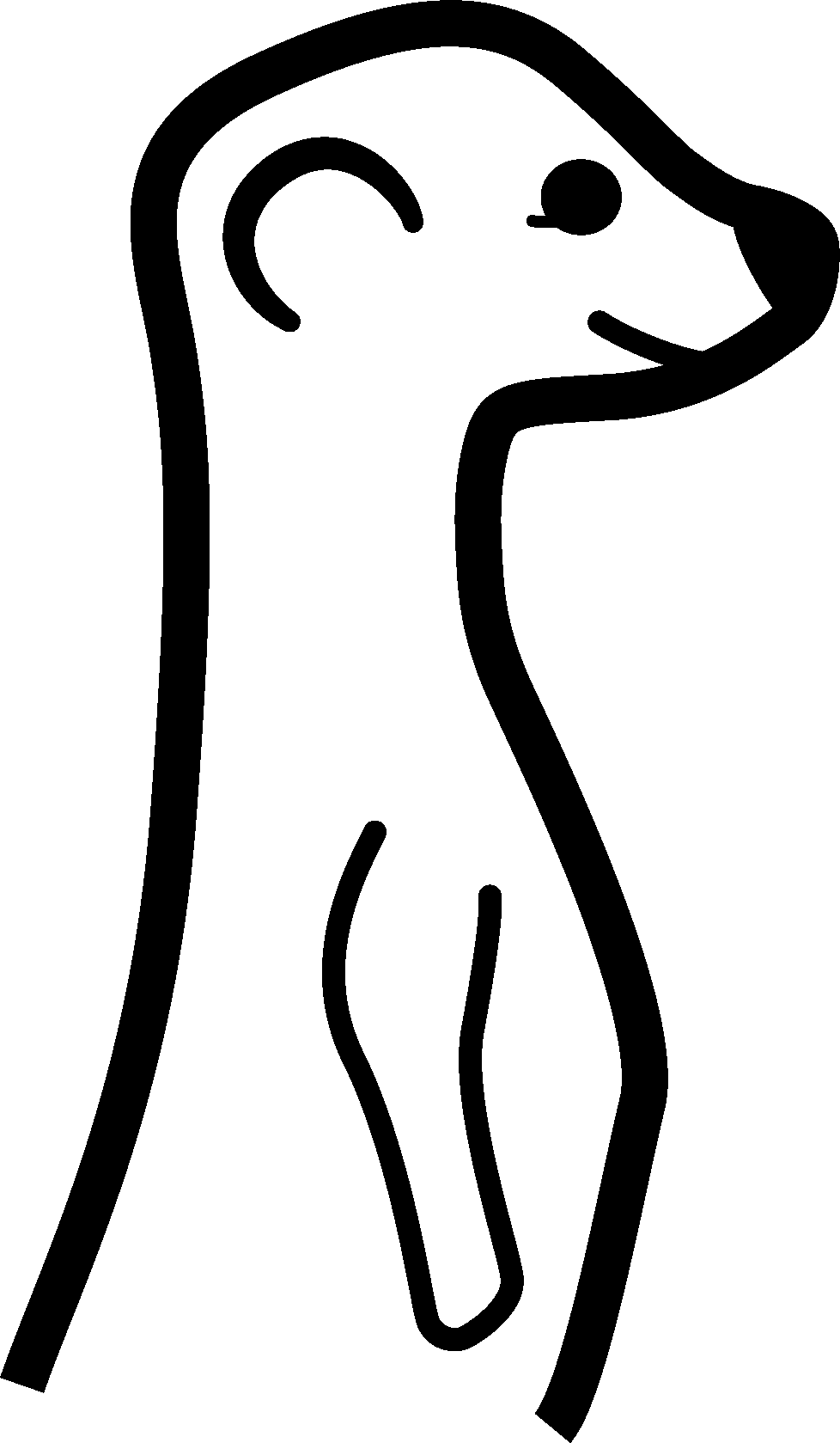 Meerkat Silhouette Graphic