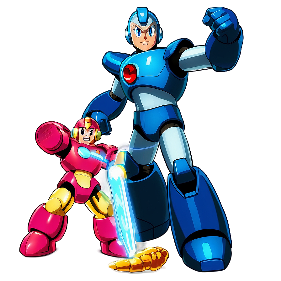 Mega Man And Guts Man Png Rtv