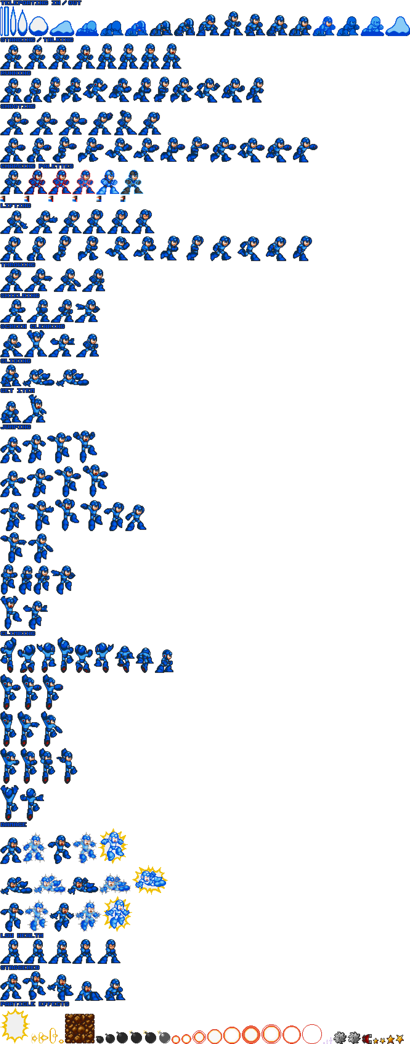 Megaman Sprite Animation Sheet