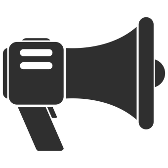 Megaphone Icon Blackand White