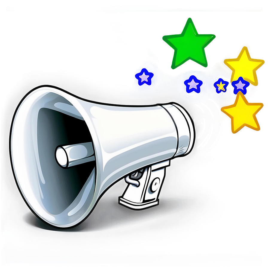 Megaphone With Stars Png Ccv