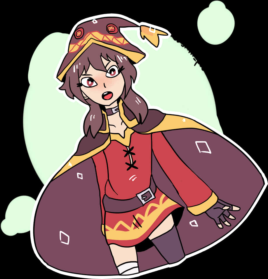 Megumin Anime Character Illustration