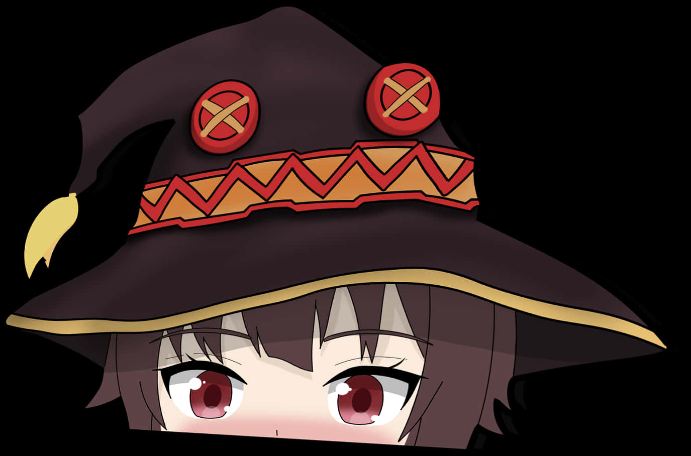 Megumin Anime Character Peeking