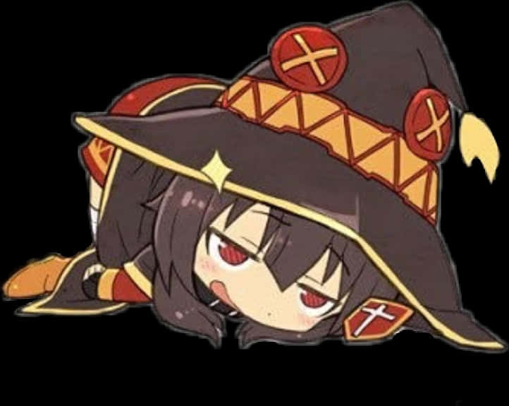 Megumin Lying Down Artwork